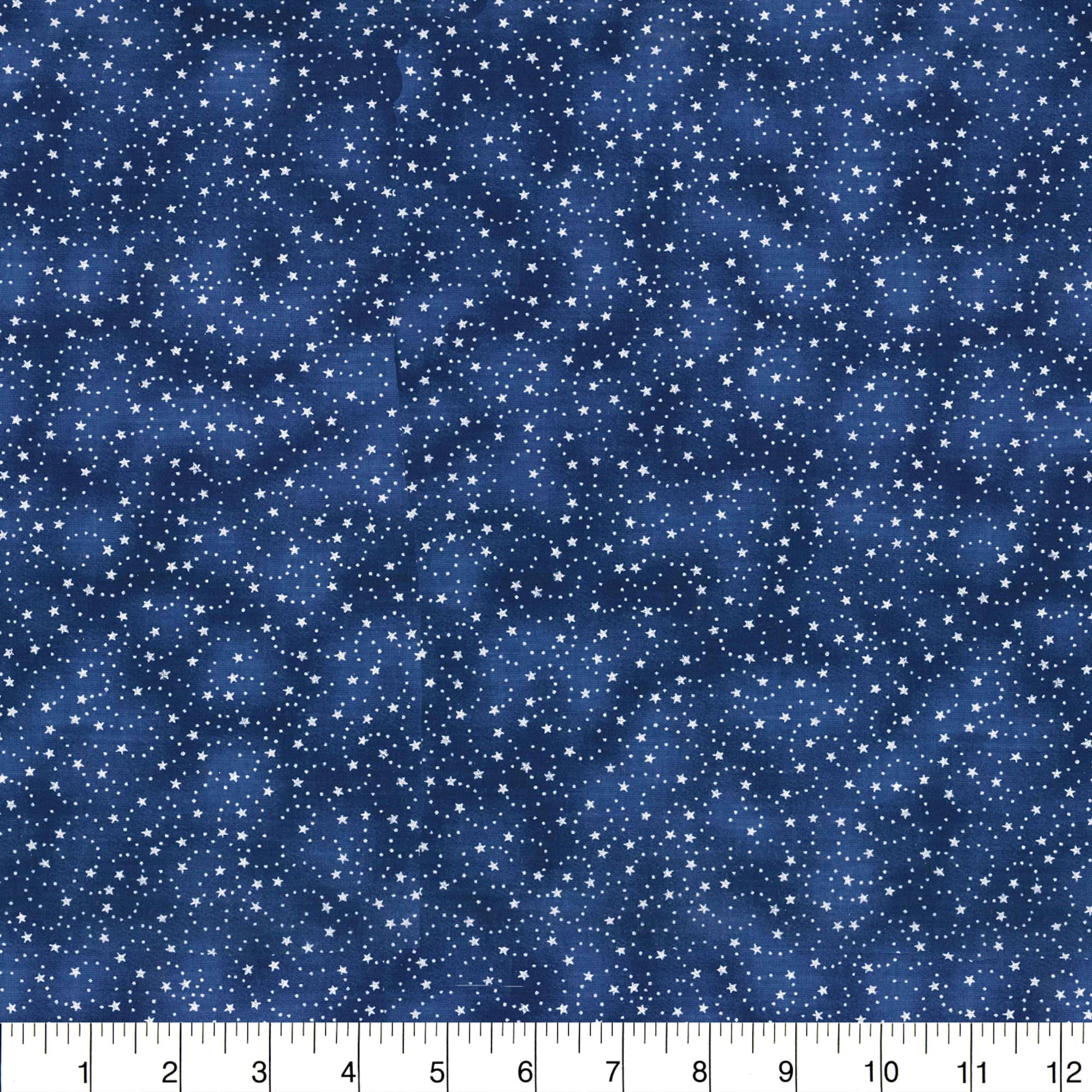 Fabric Traditions Navy Swirling Stars Cotton Fabric